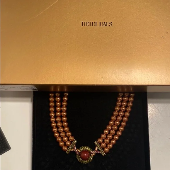 Heidi Daus Brown and Gold Multi-Strand Necklace - Picture 3 of 5